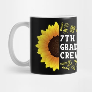 Seventh grade Crew Shirt First Day Preschool Back to School Sunflower Gift Mug